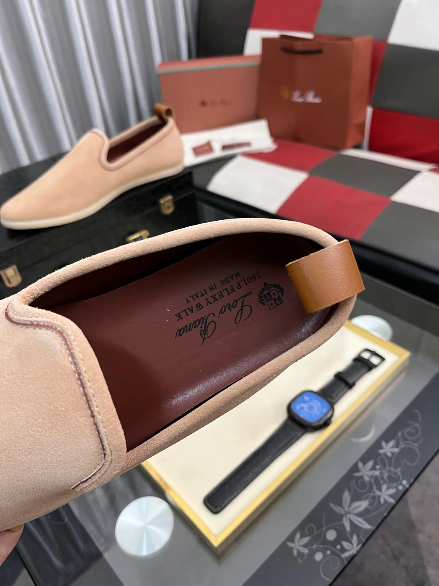 Men's men's shoes 💰420⌚️⌚️Loro*Piana pure original 2023 soft and comfortable LP deerskin flat casual star same style slip-on Loft men's shoes size 38-44